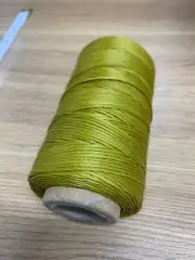 braided waxed PALE OLIVE polyester thread 1mm