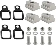 Nut Kit 4pcs 0.37" D-Ring Screw and Nut Set for Bed Deck Rails Trailer Hook Tie Down Rings Bolt for Garage