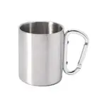 220ml Travel Mug with D-Ring Carabiner Hook Handle Water Coffee Cup for Camping