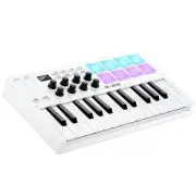 M-WAVE 25 Key USB MIDI Keyboard Controller With 8 Backlit Drum Pads, Bluetoot...