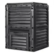 VEVOR Garden Compost Bin 300 L, BPA Free Composter, Large Capacity Outdoor Composting Bin with Top Lid and Bottom Door, Easy Assembling, Lightweight,