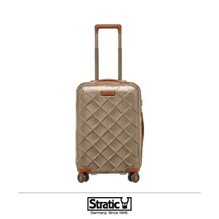 【Chu Mai】Stratic 3-9894 Leather&More登機箱 行李箱 旅行箱 拉桿箱-19吋(香檳金)