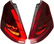 LED Red Tail Lights Compatible With Fiesta MK7 MK7.5 VI Hatchback 2008-2020 Sequential Turn Signal Brake Rear Lamps Assembly