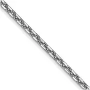 [JewelryWeb] 14k White Gold .95mm Solid Sparkle Cut Cable Chain Necklace 56 Centimeters Chain-Necklace for Women and Men