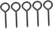 Heavy Duty Metal Eye Screws (5/Pack) M10*125mm Self-Tapping Eye Bolt Hooks Rust for Outdoor/Indoor Use Suitable for Decorations Fixings