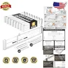 Durable Expandable Drawer Organizers - 8 Long Dividers & 16 Inserts Clear Design