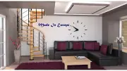 Indoor Spiral Staircase Kit Spacer, Handrail & Step All in Beech Wood Lacquered