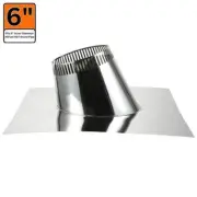 ALLFUEL HST Fireplaces 6" Pitch Roof Flashing Double Wall Chimney Pipe Stove