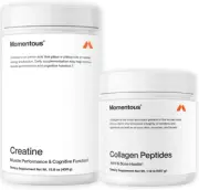 Momentous Creatine Monohydrate Powder & Grass Fed Collagen Peptides Powder - Sup