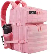 LHI Military Tactical Backpack for Men and Women 45L Army 3 Days Assault Pink