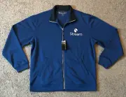 Pebble Beach Men's Large Golf Performance Full Zip Blue Jacket