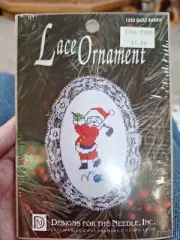 Designs for the Needle Lace Ornament Kit #1233 Golf Santa Vintage Sealed