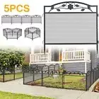 P&P Taller Thicken Iron Garden Fence Panels Heavy Duty Veggie Flower Beds Anti-rust