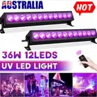 4Pcs 120W UV LED Black Light 395-405nm UV Strip Tube Lamp Disco Club Party Light