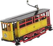 VINTORKY Toy Car Old Town Trolley Train Retro Car Model Wind up Bus Toy Trolley Wind up Toy Model Train Toy Wind up Toy Vehicles Classic Cars Figurine Industrial Bus Model Toys Iron