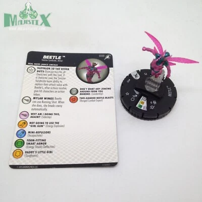 Heroclix Superior Foes of Spider-Man set Beetle #033 Rare figure w/card!
