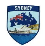 澳洲 雪梨歌劇院白天 布藝刺繡背膠補丁 袖標 布標 布貼 補丁 貼布繡 臂章