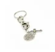 Mustard Seed Scripture And Cross Charm Keychain, Matthew 17 20, Faith As Small