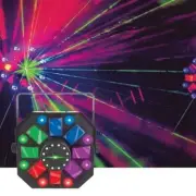 CR Lite Mix Swarm Wash FX 4-in-1 Derby Wash Light Effect w/ Strobe Laser DMX