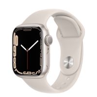 Apple Watch Series 7 GPS版 41mm 星光鋁金屬-星光色運動型錶帶