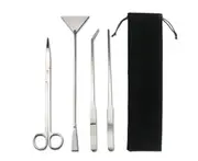 Hot Aquarium Tool Kit Aquatic Plant Tweezers Scissors Spatula Auto Fish Feeder