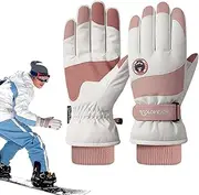 [GENERIC] Screen Touch Winter Gloves | 1 Pair Ski Sports Warm Gloves Screen Touch,Anti-Slip Silicone Palm Design Mittens Waterproof Windproof for Cycling, Hiking, Snowboarding