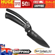 MITSUMOTO SAKARI 12 cm Japanese Kitchen Scissorss, Black Titanium Plating Kit...