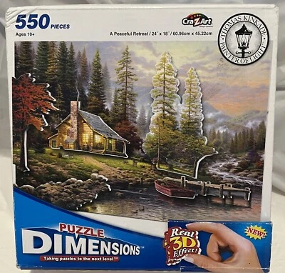 550 Piece 3D Puzzle - A Peaceful Retreat (884920150034) Thomas Kinkade