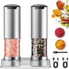Electric Salt and Pepper Grinder Set Battery Salt Pepper Mill Spice Shakers
