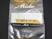 Mido Waterproof Vintage Watch Crystal 19.50mm/19.90mm Ladies New Old Stock