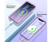 iPhone 14 Case,Shockproof Phone Case ,Scratch-Resistant Back Cover-Light Purple