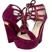 Privileged Size 9 Revive Gold Stripe Strappy Wedge Platform Sandal