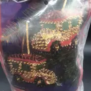 Vtg Sulyn Holiday Time TAXI Christmas Ornament Sequin Bead Craft Kit Auto Car