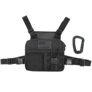 Chest Harness Utility Tactical Molle Rig Bag EDC Pouch Holster Chest Rig Two ...