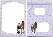 Letter Pad with Envelope for Children Horse with Girls Stationery Set (A5 Pad with 25 Sheets + 15 Envelopes)