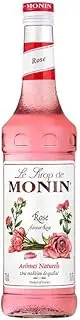 MONIN Rose Syrup, Elegant and Subtle, Great for Cocktails, Mocktails, and Soda, Gluten-Free, Vegan, Non-GMO, 700 ml, Rose