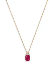 Bloomingdale's Ruby & Diamond Pendant Necklace in 14K Yellow Gold, 16