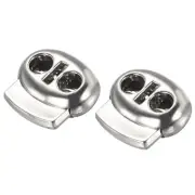 30pcs Plastic Cord Lock End Toggle Double Hole Spring Stopper Cord Stops