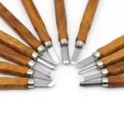 Wood Carving Chisel turning SK2 Steel Tool Set Handles Woodworking Craft Kit DIY