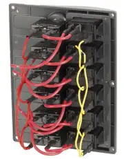 SZ1907 6 Way IP66 Marine Switch Panel Moulded from ABS Plastic Black