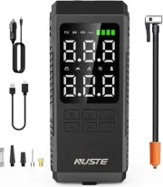 Portable Air Compressor with Digital Gauge - 150PSI Tire Inflator & LED Light
