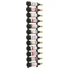 vidaXL Wall Mounted Wine Rack for 12 Bottles Black Iron HEE