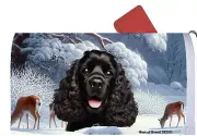 Cocker Spaniel Winter Wonderland Mail Box Cover
