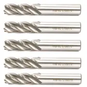 5pcs 1/2''x1/2'' HSS CNC 4 Flute End Mill Cutter Milling Machine Tool Drill Bit