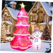 7FT Christmas Inflatables Cute Inflatable Christmas Tree with Snowman
