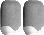 [honecumi] [2 Pack] Wall Mount for Google Nest Audio | Speaker Mount Desktop Stand | Wall Mount Stand Holder for Voice Assistant - Elegant White