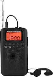Portable Radio Receiver,AM FM 2 Band Digital Radio Digital Tuning Radio Pocket Radio for Pocket Mini Radio with Loudspeaker