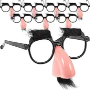 Abaodam 8pcs Black Mustache Glasses Prom Accessories Sun Glasses for Men Men's Sunglasses Eyeglasses Decorative Fake Man Beard Glasses Beard Glasses for Men Cosplay Beard and Glasses Clown