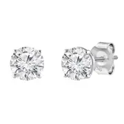 Meera 1.00ct Solitaire Laboratory Grown Diamond Earrings in 9kt White Gold
