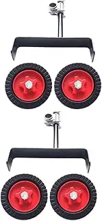 HANABASS 2pcs Support Wheels for Garden Lawn Mowers String Trimmers Fit for Gas Electric Brushcutters Lightweight Portable Durable Lawn Aerator